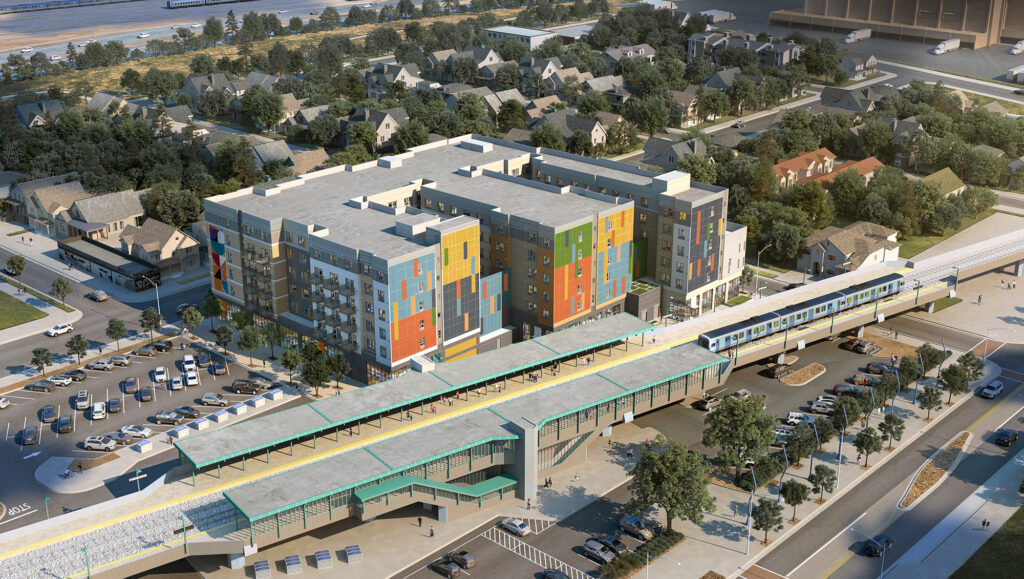 Aerial view of Apartment Housing